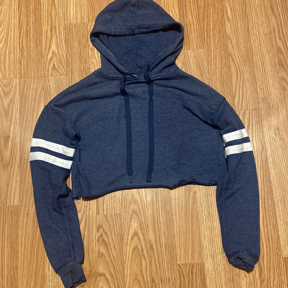 rue 21 navy blue cropped hoodie